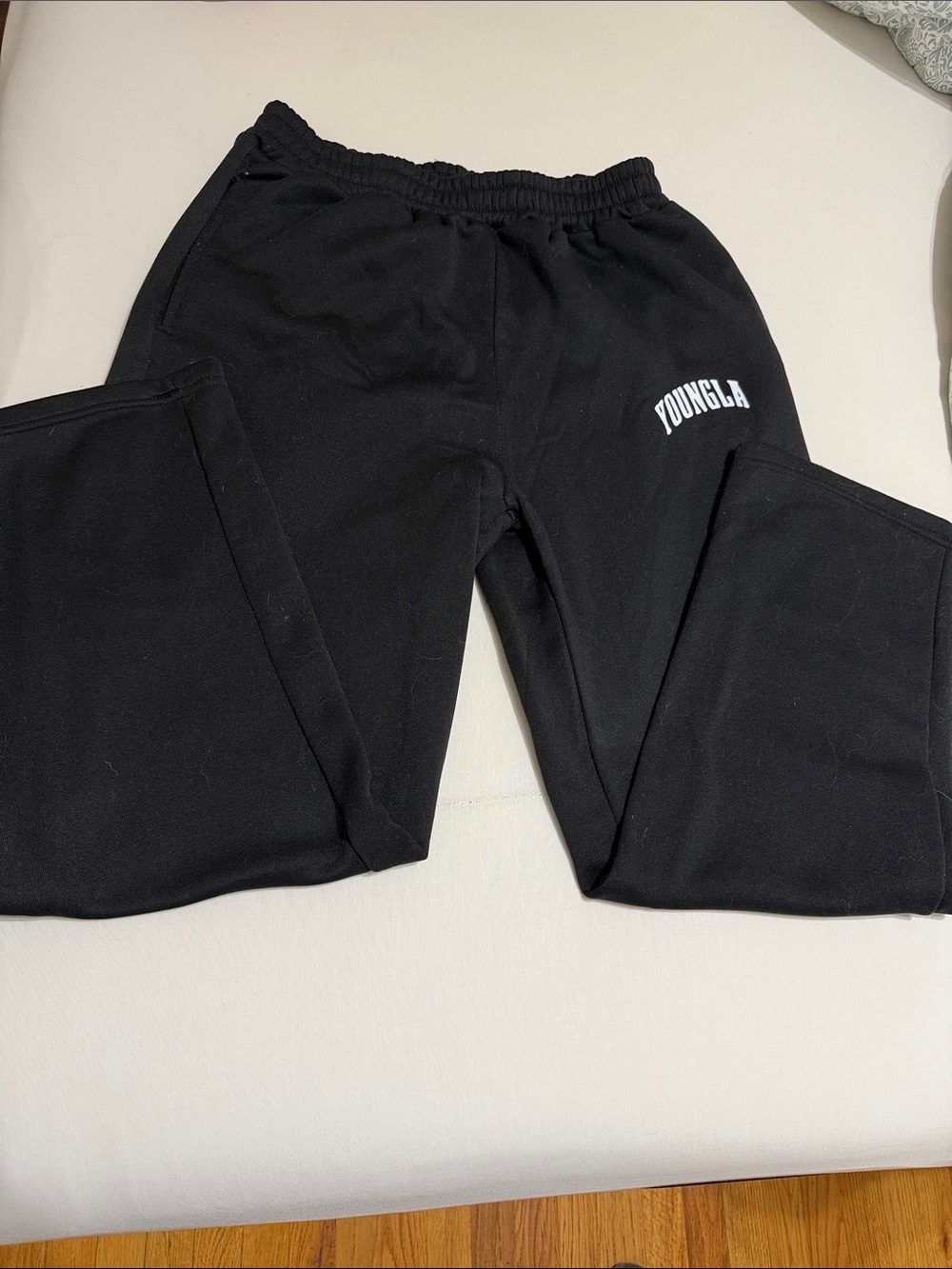 YoungLA Black Logo Joggers